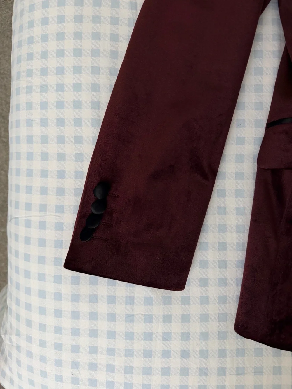 Burton burgundy velvet